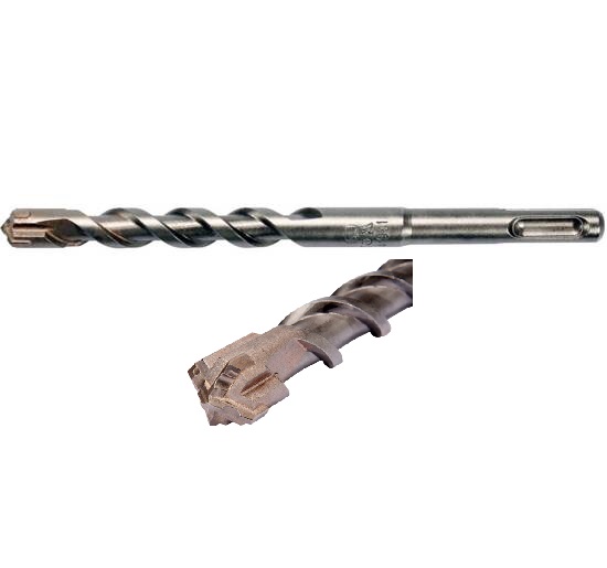 Свердло по залізобетону YATO : SDS+ Premium, "Х"-тип, Ø= 12 х 160 мм, 4 різальні пруги / Код товару: YT-41941